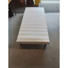 SOMMIER TAPISSER A LATTES 90X190CM AVEC PIEDS BOIS 
