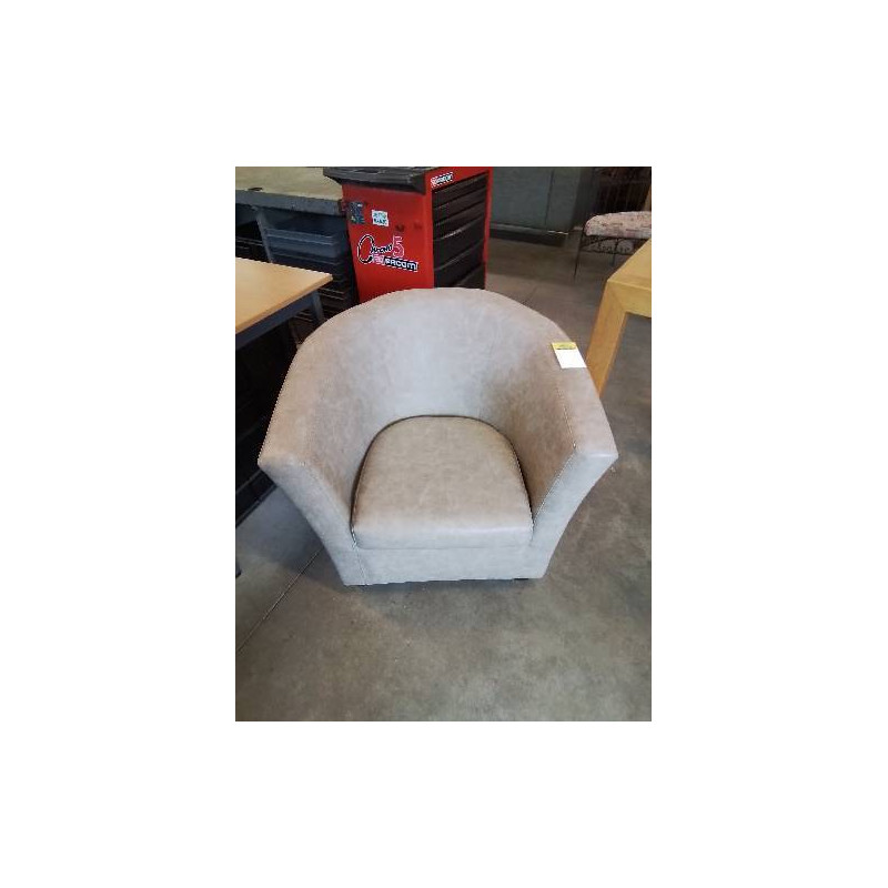 FAUTEUIL CLUB PU GRIS
