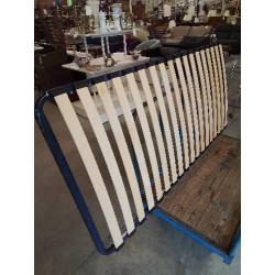 SOMMIER CADRE MÉTAL BLEU A...