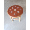 TABOURET ROND BOIS COURBÉ ASSISE PERFORÉE DÉBUT XXE
