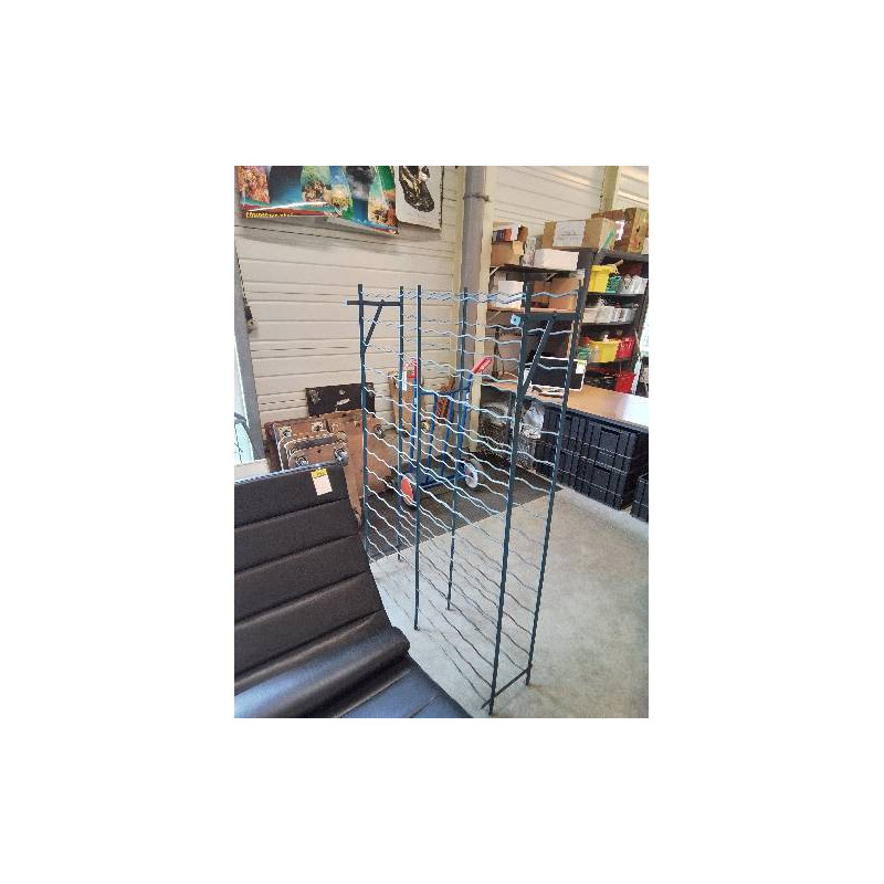 RANGE BOUTEILLES PLIANT MÉTAL BLEU