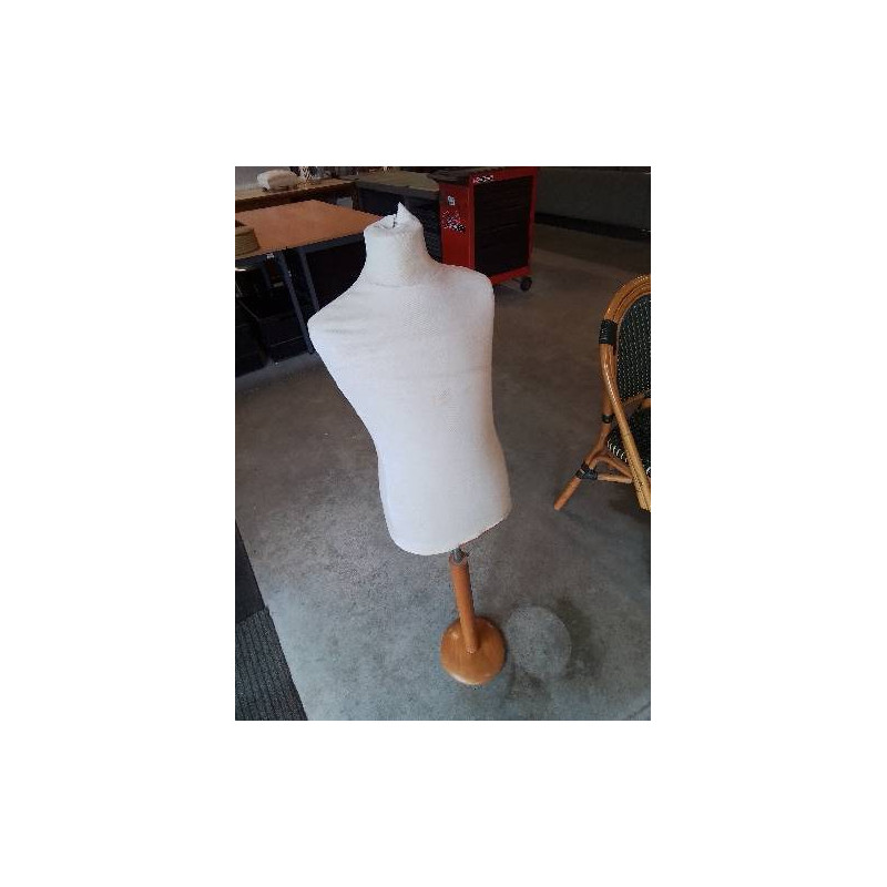 BUSTE MANNEQUIN ENFANT PIEDS BOIS CLAIR 