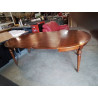 TABLE RONDE EXTENSIBLE STYLE LOUIS PHILIPPE 2 RALLONGES DE 50 CM