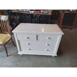 COMMODE BOIS LAQUÉ BLANC 4...