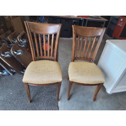 PAIRE DE CHAISES BOIS...