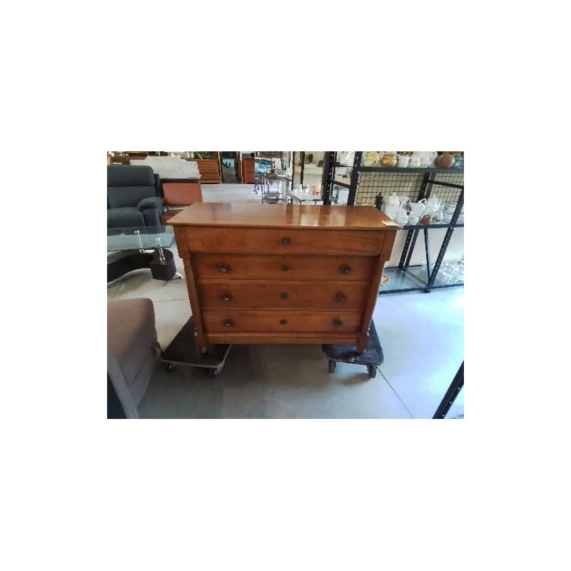 COMMODE STYLE EMPIRE A COLONNES DETACHEES 4 TIROIRS
