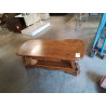 TABLE BASSE RECTANGULAIRE A COLONNES 1 TIROIR STYLE REGENCE 