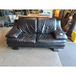 CANAPE CUIR NOIR