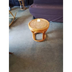 TABLE BASSE RONDE OSIER CANNÉ 