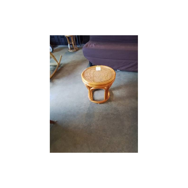 TABLE BASSE RONDE OSIER CANNÉ 