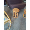 TABLE BASSE RONDE ROTIN ET VANNERIE 