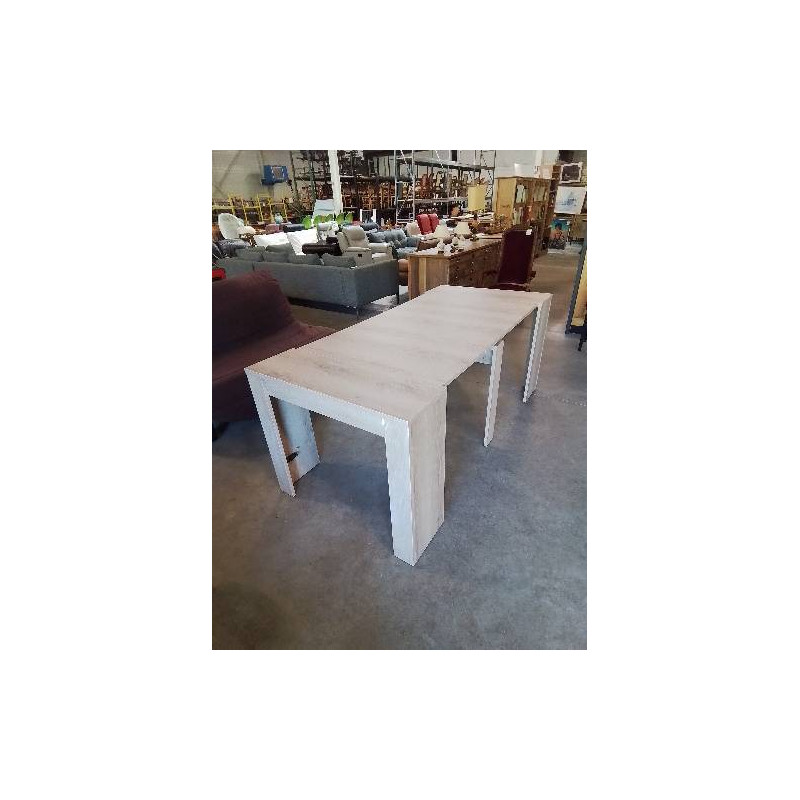 TABLE EXTENSIBLE BOIS CLAIR A 3 RALLONGES DE 45 CM