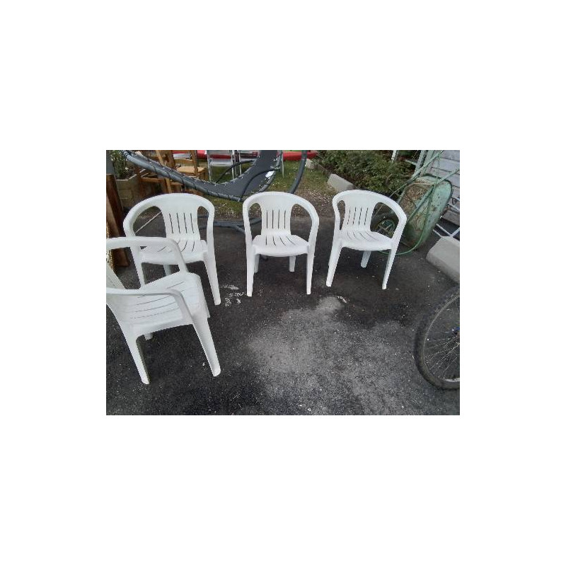 CHAISE DE JARDIN ALLIBERT RESINE BLANC 