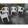 CHAISE DE JARDIN ALLIBERT RESINE BLANC 