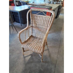 FAUTEUIL ROTIN HAUT DOSSIER...