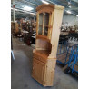 ENCOIGNURE VITRÉE PIN 2 CORPS 2 PORTES 1 TIROIR 1 NICHE 