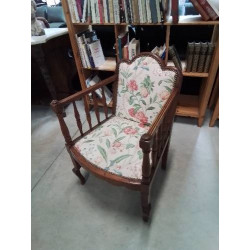 FAUTEUIL BOIS CAPITONNÉ...