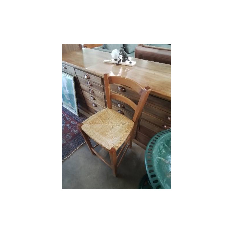 CHAISE HAUTE BOIS CLAIR PAILLÉ 