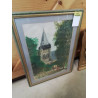 AQUARELLE CLOCHER D’EGLISE 