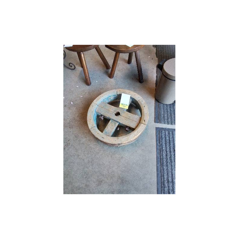 PORTE PLANTE SUR ROULETTES ROND BOIS 