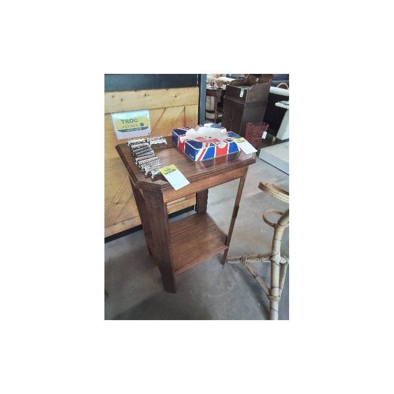 GUERIDON BOIS GRAVÉ 2 NIVEAUX ART DÉCO 