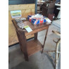 GUERIDON BOIS GRAVÉ 2 NIVEAUX ART DÉCO 
