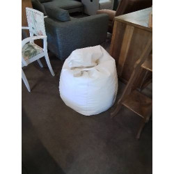 SIEGE POIRE TISSU ECRU 