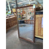 MIROIR RECTANGULAIRE BOIS MOULURÉ GARNITURES LAITON
