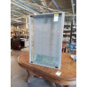 VITRINE MURALE VERRE ET BOIS GRIS 6 TABLETTES 59X90X18