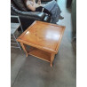 TABLE BASSE CARRÉE BOIS CLAIR 2 NIVEAUX 