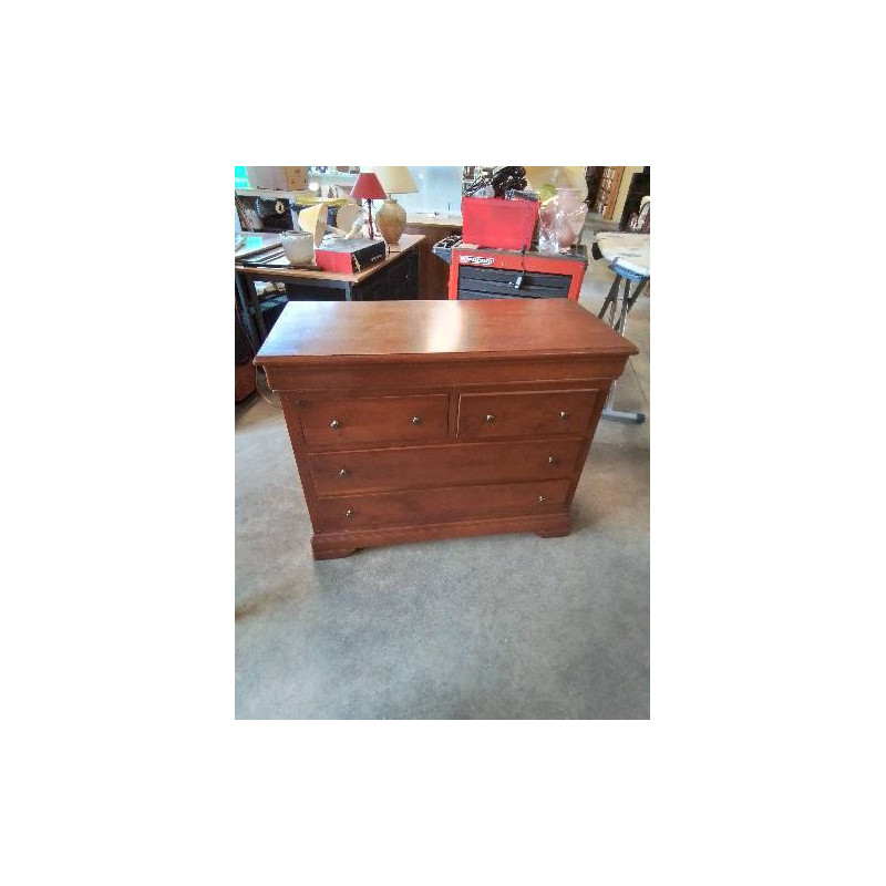 COMMODE BOIS CLAIR 4 TIROIRS STYLE LOUIS PHILIPPE 