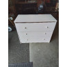 COMMODE PIN ÉCRU 3 TIROIRS 