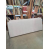 PAIRE DE SOMMIER TAPISSER  A LATTES TISSU ECRU 2X70X190CM AVEC 8 PIEDS
