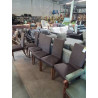 6 CHAISES TISSU TAUPE PIÈTEMENT BOIS CALLIGARIS