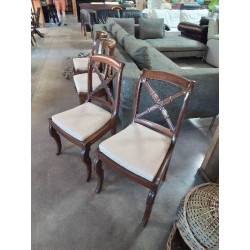 PAIRE DE CHAISES ACAJOU...