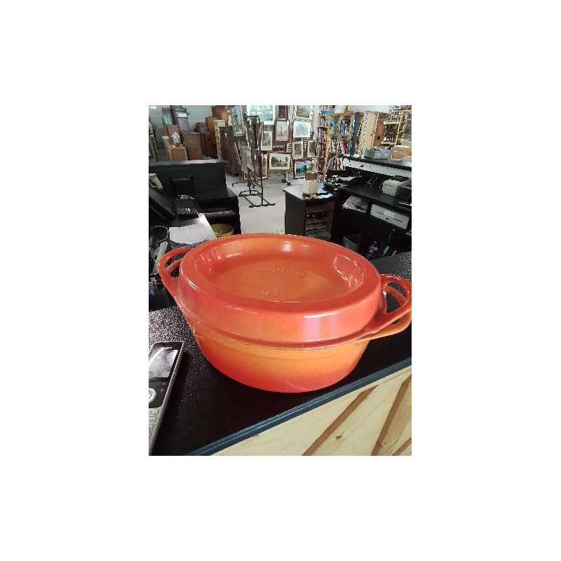 COCOTTE OVALE FONTE ÉMAILLÉE ORANGE DOUFEU