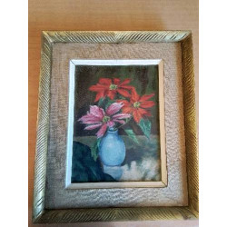 HUILE SUR PANNEAU BOUQUET...