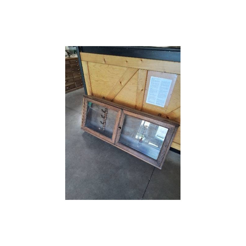 VITRINE MURALE PORTE FUSILS BOIS FIN XIXE