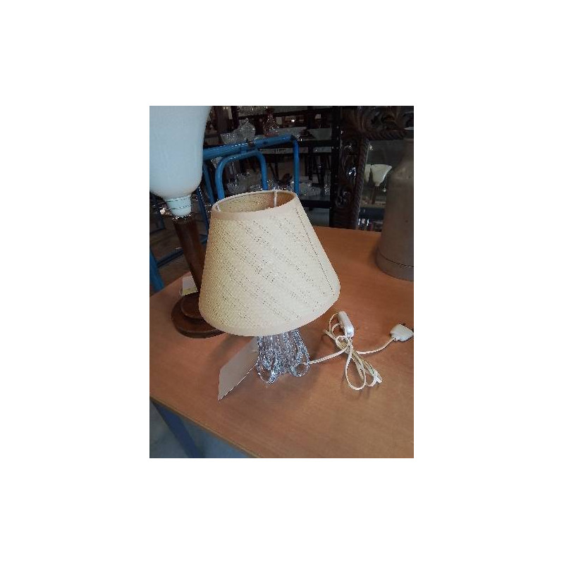 LAMPE PIED CRISTAL DE FRANCE J13 AJ VANNERIE 