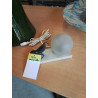 LAMPE ART DÉCO AU MOINEAU SOCLE MARBRE BOULE VERRE 