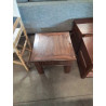 TABLE BASSE CARRÉ BOIS EXOTIQUE AJOURÉ 