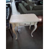 CONSOLE RECTANGULAIRE PIEDS GALBÉS 1 TIROIR BOIS ÉCRU 1 TIROIR