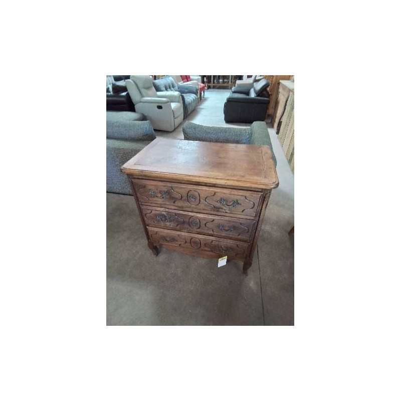 COMMODE BOIS MOULURÉ 3 TIROIRS STYLE LOUIS XV