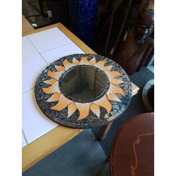 MIROIR ROND MOSAÏQUE SOLEIL