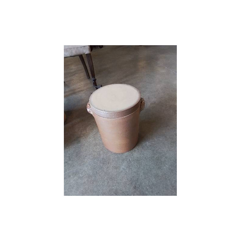 POT A SALER A OREILLES AVEC COUVERCLE GRÈS VERNISSÉ 31’5CM 