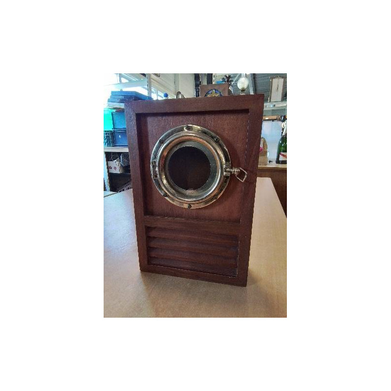 BOÎTE À CLÉS BOIS ET LAITON STYLE MARINE 