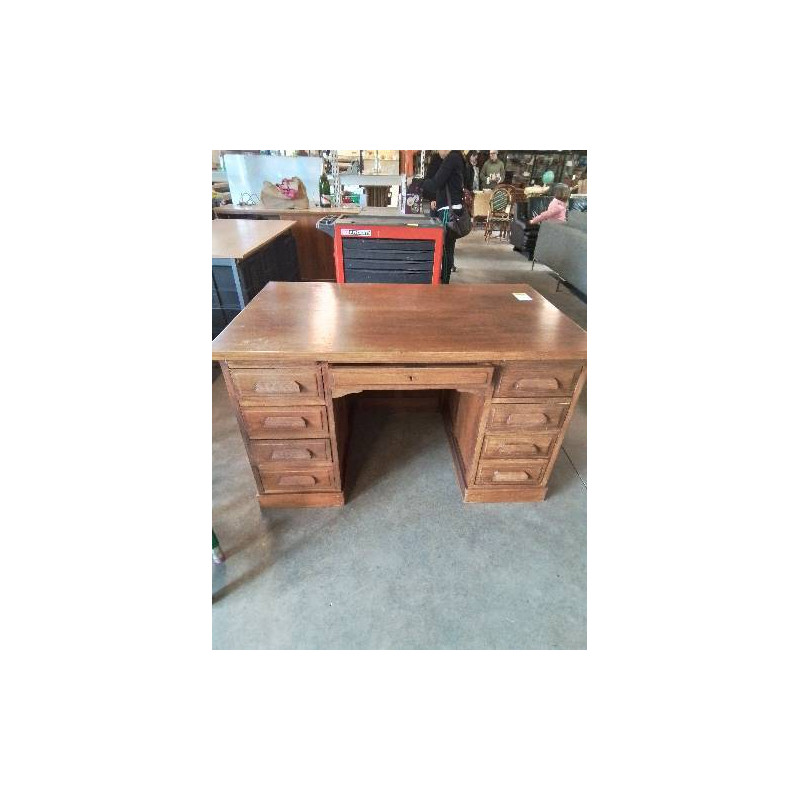 BUREAU A CAISSON 9 TIROIRS ANNÉES 50
