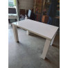 TABLE RECTANGULAIRE BOIS BLANC LAQUÉ  130X80X76CM