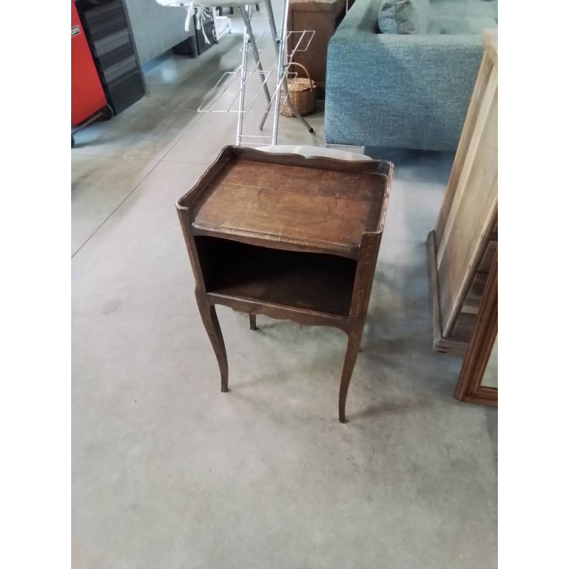 CHEVET CHANTOURNÉ BOIS PIEDS GALBÉS 1 NICHE STYLE REGENCE 