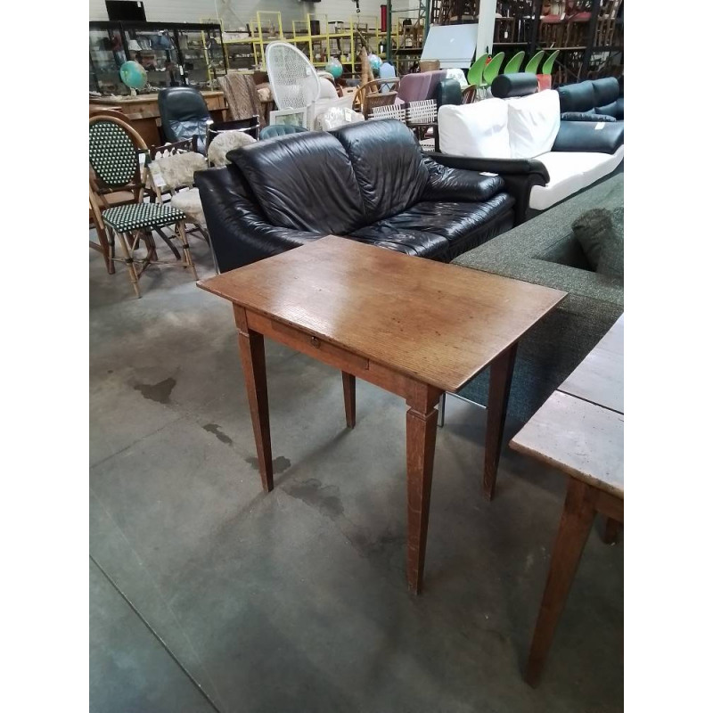BUREAU RECTANGULAIRE BOIS 1 TIROIR DÉBUT XXE